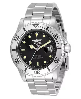 Мужские кварцевые часы Pro Diver 33943 с тремя стрелками и серым циферблатом Invicta, silver 24593259 | silver