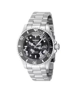 Мужские дайверские кварцевые часы 48566 Pro Diver с тремя стрелками, серые, с камуфляжным циферблатом Invicta, silver 23694502 | silver