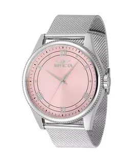 Мужские кварцевые часы 48485 Celestial с тремя стрелками и розовым циферблатом Invicta, silver 23704881 | silver