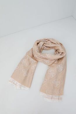 Guess: Бежевый шарф 