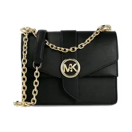 Кожаная сумка-мессенджер Greenwich Michael Kors, черный mk212w00019100100os | nero