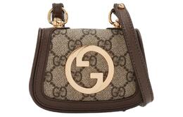 Блонди Канвас Седло Сумка Кошелек, Плечевая Сумка, Кроссбоди Экстра Мини Женская Эбони Gucci 698635-k9gsg-8358