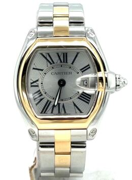 Pre-owned Cartier Roadster Silver Dial Ladies Watch w62026y4