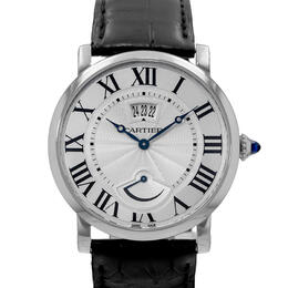 Pre-owned Cartier Rotonde De Cartier Hand Wind Silver Dial Mens Watch w1556369