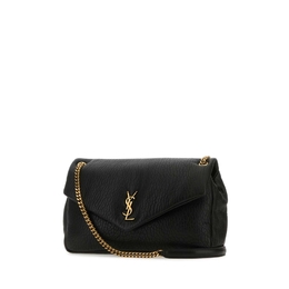 Saint Laurent Black Leather Big Calypso Shoulder Bag 777399 aacyt 1000