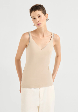 BRUNELLO CUCINELLI: Бежевый топ 