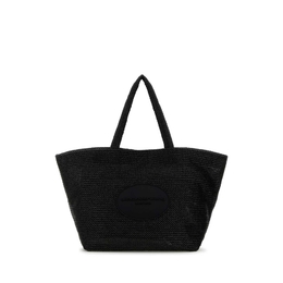Alexander Wang Black Crochet Xl Punch Shopping Bag 20225t82m-black