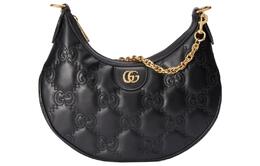 Сумка GG Matelassé из кожи в форме полумесяца через плечо женская черная Gucci 739709-um8hg-1046