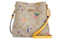 Coach Городская искусственная кожаная ведерко сумка мини женская хаки c8255-imtve