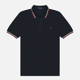 Fred Perry: Синее поло  Twin Tipped