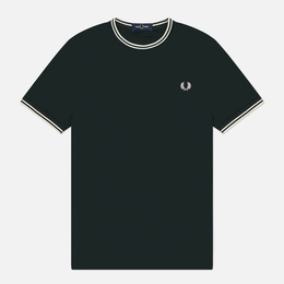 Fred Perry: Зелёная футболка  Twin Tipped
