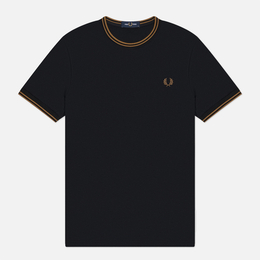 Fred Perry: Чёрная футболка  Twin Tipped