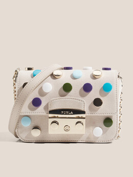 Furla: Бежевая сумка 