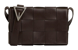 Сумка через плечо CASSETTE из телячьей кожи среднего размера мужская тёмно-коричневая Bottega Veneta 737950v29e02099