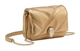 Bvlgari Сумка кроссбодди мини из кабошон телячьей кожи золотистого цвета 292999