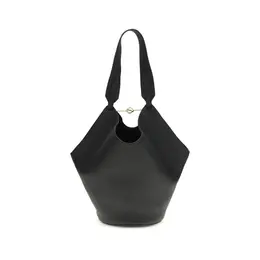 Khaite Black Calf Leather Bos Taurus Shoulder Bag khh2043914200bb