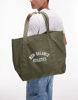 Холщовая сумка-тоут New Balance цвета хаки 143313455 | khaki