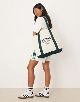 Сумка-шоппер Adidas Originals белого цвета 143962368 | white