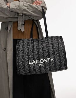 Сумка-шоппер Lacoste с принтом черного цвета 149040391 | jacquard denim noir