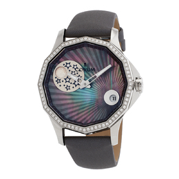 Pre-owned Corum Admiral'S Cup Legend Diamond Black Mother Of Pearl Dial Mens Watch 384.101.47/f149 an01