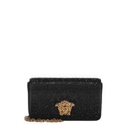 Versace Elegant Black Clutch With Golden Closure 10155311a11245_1b00v