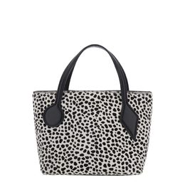 Little Liffner Sprout Black And White Shoulder Bag With All-Over Animal Motif In Leather cr39774
