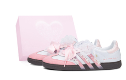 Adidas Самба OG Легкие Низкие Немецкие Армейские Кроссовки Унисекс Розовые, цвет Pink b75806(team943-爱之絮语) | pink