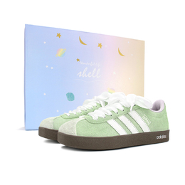 Adidas VL COURT 2.0 Износостойкие и легкие низкие скейтерские кроссовки Светло-зеленый, цвет Light Green hq1802（team134-杨柳青青礼盒） | light green