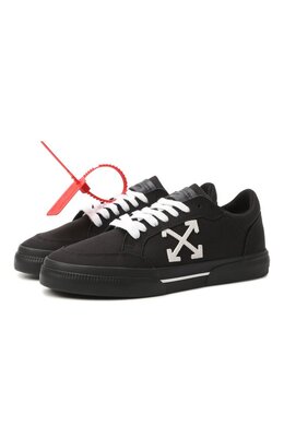 Off-White: Чёрные кеды  Vulcanized