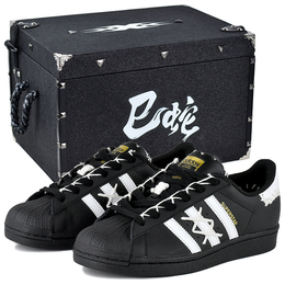 Adidas SUPERSTAR противоскользящие износостойкие низкие скейтерские кроссовки унисекс черно-белые - черно-белые в подарочной коробке премиум-класса 3 eg4959(team96-黑洞禁2域s-box) | black white-high-end gift box 3