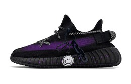 Adidas Yeezy Boost 350 V2 низкие повседневные кроссовки унисекс черные, цвет Black hq4540(team372-一条紫笑脸） | black