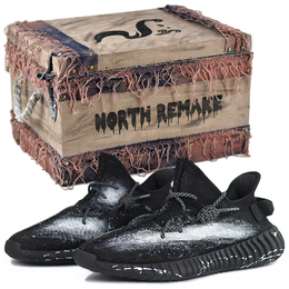 Adidas Yeezy Boost 350 V2 низкие повседневные кроссовки унисекс черно-белые - черная дыра галактический спрей-подарочная коробка 2, цвет Black Hole Galaxy Spray-Gift Box 2 hq4540(team679-黑银河喷60s-box) | black hole galaxy spray-gift box 2