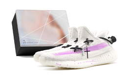 Adidas Yeezy Boost 350 V2 Low Top повседневные кроссовки унисекс белый фиолетовый - белый фиолетовый (с коробкой), цвет White Purple (Box) hq6316(team1271-紫椰子s-box） | white purple (box)