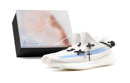 Adidas Изнашивающиеся низкие кеды Yeezy Boost 350 V2 повседневные унисекс бело-голубые, цвет White Blue Box hq6316(team1271-蓝椰子s-box） | white blue box