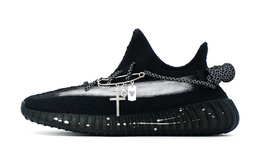 Adidas Yeezy Boost 350 V2 низкие повседневные кроссовки унисекс черные, цвет Black hq4540(team1271-黑椰十字白） | black