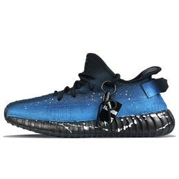 Adidas Yeezy Boost 350 V2 противоскользящие износостойкие низкие кеды унисекс сине-черные, цвет Black Blue hq4540(team40-黑蓝暗影) | black blue