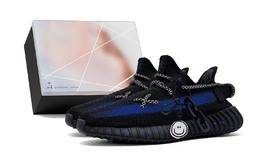 Adidas Yeezy Boost 350 V2 Low Top повседневные кроссовки унисекс черные, цвет Black (Box) hq4540(team372-一条蓝笑脸s-box） | black (box)