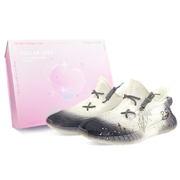 Adidas Yeezy Boost 350 V2 низкие повседневные кроссовки унисекс белые с фиолетовым, цвет White hq6316(team373-手里剑黑box) | white