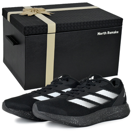 Adidas Дурамо RC амортизирующие и дышащие низкие кроссовки для бега унисекс черно-белые черно-белые подарочная упаковка 2, цвет Black White-Gift Box 2 id2704(team679-闪击轻行s-box) | black white-gift box 2