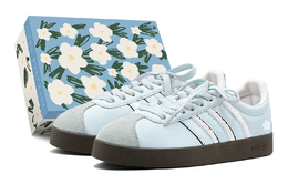 Adidas Вл Корт Классик Флорал Блю, ручной работы, освежающие низкие кеды для скейтборда унисекс синие белые — светло-голубые, цвет Light Blue ji0497(teams1-花间洄蓝s-box) | light blue