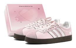 Adidas Вл Корт Классик Флорал Пинк, элегантные светло-розовые, девчачьи с сердечками низкие кеды для скейтбординга унисекс розовые, цвет Pink ji0497(teams1-花间洄粉s-box) | pink