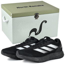 Adidas Дурамо RC амортизирующие и дышащие низкие кроссовки унисекс черно-белые черно-белые подарочная упаковка 3, цвет Black White-Gift Box 3 id2704(team679-闪击轻行s-box) | black white-gift box 3