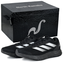 Adidas Дурамо RC амортизирующие и дышащие низкие кроссовки для бега унисекс черно-белые черно-белые подарочная упаковка, цвет Black White-Gift Box 1 id2704(team679-闪击轻行s-box) | black white-gift box 1