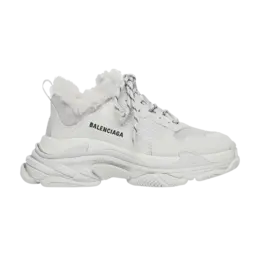 Кроссовки Balenciaga Triple S Sneaker 'Faux Fur - Grey', серый 668563 w3cq5 1210 | faux fur - grey