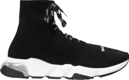 Кроссовки Balenciaga Speed Lace-Up Clear Sole Black White, черный 617255 w2db6 1010 | black