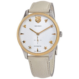 Gucci G-Timeless Automatic Silver Dial Mens Watch ya126348
