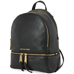 Michael Kors Rhea Medium Leather Backpack - Black 30s5gezb1l-001