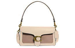 Сумка через плечо из замши и кожи коровы Tabby, переносная, женская, цвет слоновая кость белый Coach 76105-b4sb7