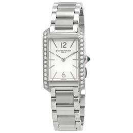 Baume & Mercier Hampton Quartz Diamond Silver Dial Ladies Watch 10631