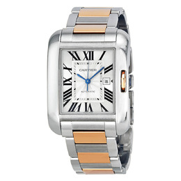 Cartier Tank Anglaise W5310037 Ladies Watch Rose Gold Steel Automatic